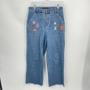 Princess‎ Highway floral embroidered jeans, size 10